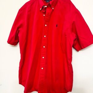 Ralph Lauren Red Casual Button Down Shirt